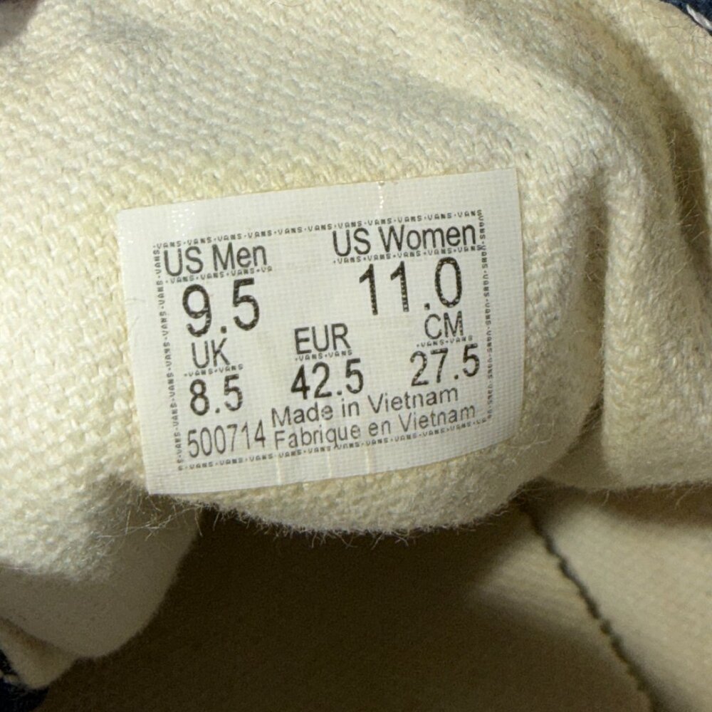Vans OG Style 36 Blue Beige Men 9.5 Women 11 Skate Shoes Sneakers Retro - Picture 9 of 11